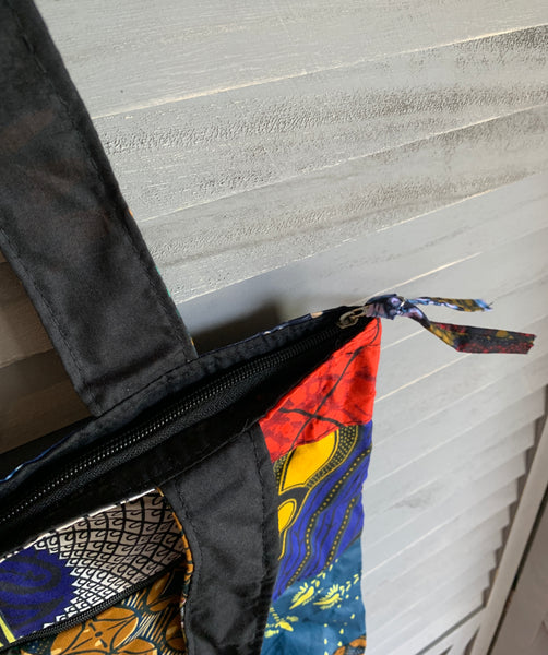 Kitenge Patchwork Totebag with Zipper