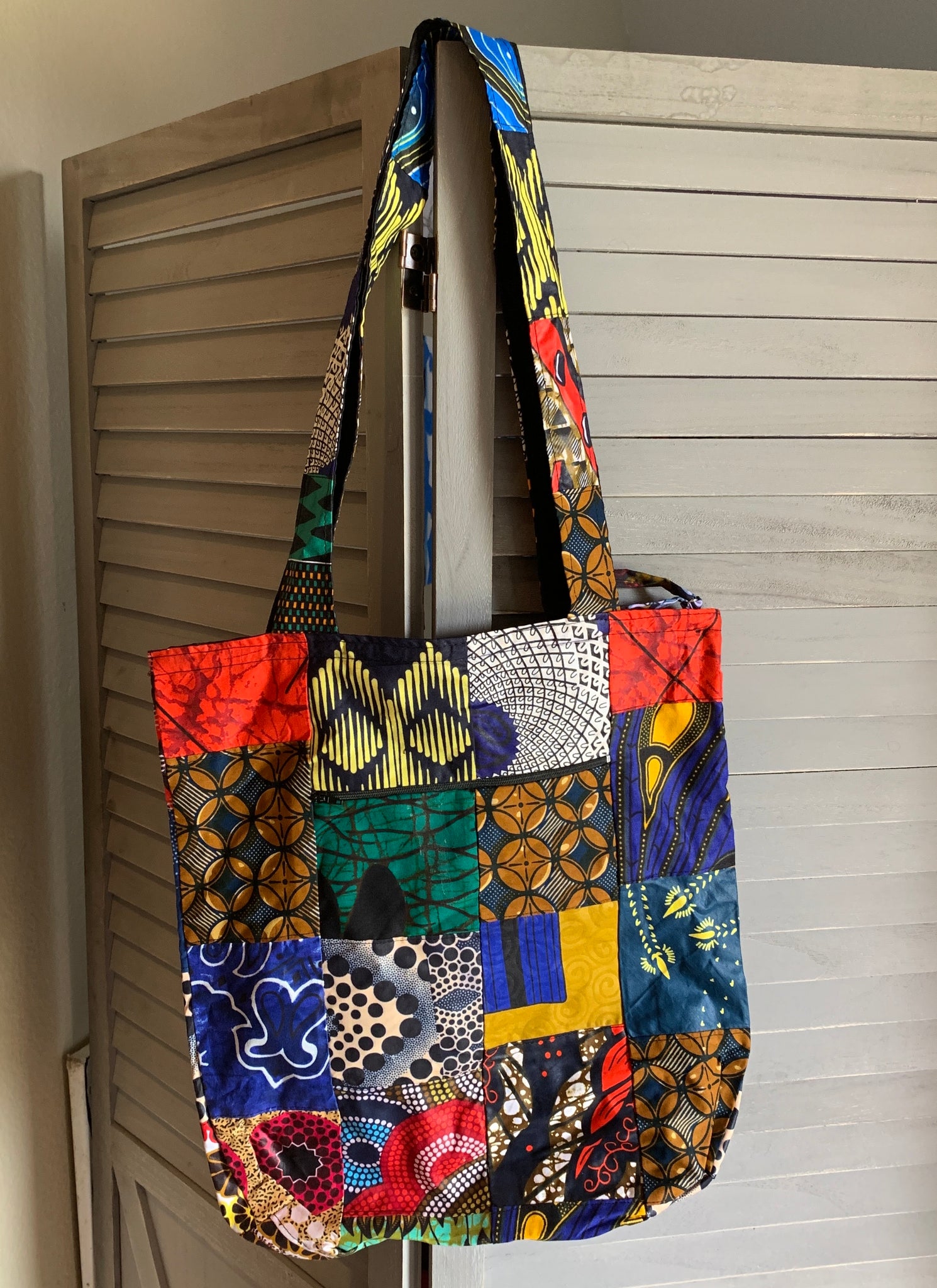 Kitenge Patchwork Totebag with Zipper